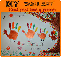 Thanksgiving Art Activities Handprint Family Portrait Fun Littles I found this great canvas idea to do with your family! thanksgiving art activities handprint