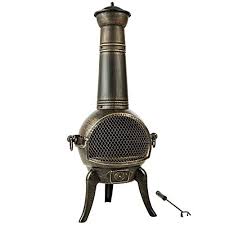 Tectake Cheminee De Terrasse Exterieure En Fonte Brasero Mexicaine Avec Tisonnier 44 X 52 X 115 Cm Brasero Mexicain Brasero Cheminee Mexicaine
