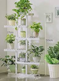 Yxx Balcony Wooden Plant Flower Stand 5 Tiers Floor Standing Multi Layer Ladder Wood Storage Shelf Flower Pot Plant Stand Plant Stands Outdoor Diy Plant Stand