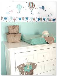 Heissluftballons Boys Taupe Mint Selbstklebende Kinderzimmer Bordure Wandsticker Passende Punktet Bordure Kinderzimmer Kinderzimmer Dekor Graues Kinderzimmer