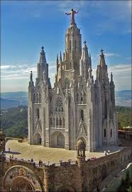Tibidabo church barcelona spain cathedral church architecture. Mount Tibidabo Temple Del Sagrat Cor Barcelona Spain Cathedral Church Architecture Church