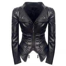 Women S Biker Leather Jacket Tassels Female Black Pu Leather Nail Star Short Fold Down Collar Zipper Leather Jackets Women Womens Spring Coat Leather Jacket