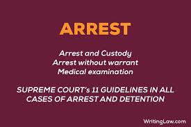 Arrest Explained With 11 Supreme Court Guidelines Crpc Notes Studying Law Law Notes Medical Examination