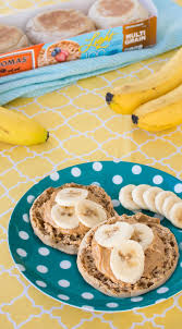 Pb Banana Muffin What A Delicious Way To Start Your Day Thomas Light Multi Grain English Muffins Hav English Muffin Recipes Recipes Healthy English Muffin