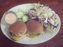Slider Lunch Special With Peanut Coleslaw At Wood Ranch Bbq And Grill In Moorpark California Choice Of Soup Or Salad Too Food Soup And Salad Lunch Specials