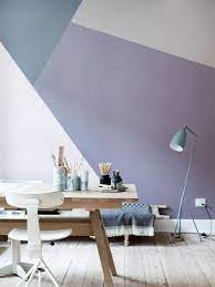 leuk idee vlakverdeling wand slaapkamer muur kleuren muur verven decoraties