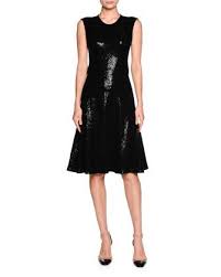 Black A Line Cocktail Dress Giorgio Armani Sequined Sleeveless Cocktail Dress Black Sequin Cocktail Dress Dresses Armani Dress