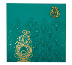 With a grand collection of indian wedding we provide invitation services in most of the countries of the world like india, the united states of america, the united kingdom, canada, australia, south. Hindu Marriage Invitation Card In Turquoise Blue Peacock Design