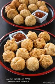 Bakso Goreng Ayam Fried Chicken Meatballs Recipe Chicken Meatballs Food Fried Chicken