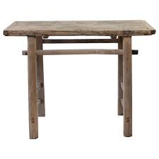 This rustic yet modern design is hand built and made entirely of reclaimed antique elm wood doors. Antique Elmwood Console Table At 1stdibs