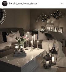 Seating Area Lanterns Candles White Sliver Mirror Elegant Living Room Living Decor Contemporary Bedroom Furniture