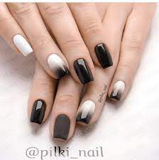 Black and white ombre nails. Pink And White Ombre Nails Matte Matte