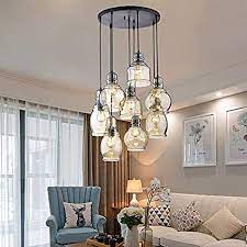 Maybe you would like to learn more about one of these? Amazon Com Morechange Vintage Chandelier Hanging Light Kitchen Island Cognac Glass Cluster Pendant Lighting Ceiling Lights Fixtures With Round Plate For Dining Room Cafe Bar 8 Lights Home Improvement