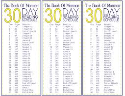 Someone In Mind The Book Of Mormon 30 Day Reading Schedule Book Of Mormon Scripture Reading Chart Reading Charts