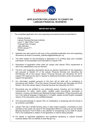 A commissioner for oaths, as the name suggests, primarily administers oaths or affirmations to a person making an affidavit, statutory declaration or other legal document, which are to be used within singapore. Form Lfb Labuan Financial Business 2014