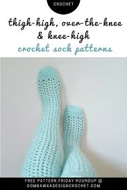 I want to knit this pattern because it's toe up (which i haven't tried yet) and includes a short row heel, so there's no need to pick up stitches (my least. Free Crochet Thigh High Socks Patterns Oombawka Design Crochet