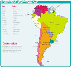 América del sur tiene una superficie de 6.890.000 km cuadrados. Mapa Politico De America Del Sur Escolar Abc Color