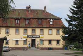 gasthaus zur eisenbahn am bahnhof dombuhl barockschloss barockgarten laubengang