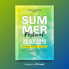 Summer festival flyer inspirational designs, illustrations, and graphic elements from the world's best designers. Free Vector Gradient Summer Music Festival Poster