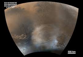 Hellas is the second or third largest impact crater and the largest visible impact crater known in the solar system. Mid Winter Dust Storms Near Hellas Planitia