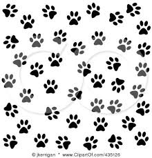 Black And White Paw Print Pawprints I D Love To Add Lots And Lots Paper Dogs Black And White Dog Dog Paw Print