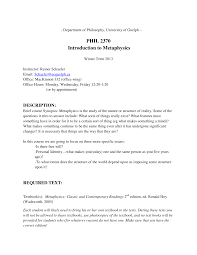 PHIL 2370 Introduction to Metaphysics