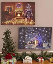 Fiber Optic Holiday Canvas Wall Art Holiday Canvas Wall Canvas Lighted Canvas Art