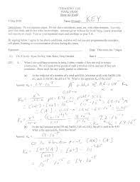 Maybe you would like to learn more about one of these? Final Exam Answers Key General Chemistry Ii Chem 1220 Docsity