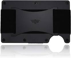 Amazon Com Slim Minimalist Aluminum Wallet For Men Credit Card Holder For Men With Cash Strap Black Aluminum Wallet Wallet Men Credit Card Holder