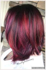 Who Doesn T Love Apples And Grapes I Know I Do We Are Loving This Fun Edgy Hair Color Short Red Hair Edgy Hair Color Red Balayage Hair