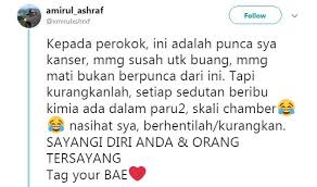 Adakah suami atau pasangan anda seorang perokok? Lelaki Ini Dedah Punca Utama Dirinya Hidap Kanser Perokok Terutamanya Sila Take Note Maskulin