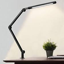 If you've ever gotten caught up in a book before bedtime and couldn't put it down, this desk lamp just might help you know when to say lights out. Buy Desk Lamp With Clamp Eye Care Swing Arm Desk Lamp Stepless Dimming Adjustable Color Temperature Modern Architect Lamp With Memory Timing Function For Study Work Home Office 10w Online In