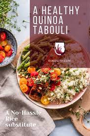 A Healthy Quinoa Tabouli Is Great With White Wine Recipe Quinoa Healthy Vegetarian Recipes Easy Quinoa Recipes Healthy
