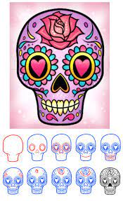Check spelling or type a new query. How To Draw A Sugar Skull Easy Via Dragoart Sugar Skull Drawing Skull Drawing Skulls Drawing