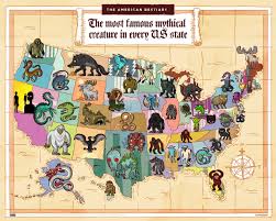 If you're writing a report or article, you might need the traditional state abbreviations instead, which you'll find below the postal abbreviations. The Most Famous Mythical Creature Of Every State In The United States Illustrated The Gatethe Gate