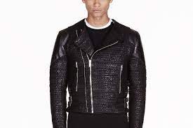 Givenchy Black Tweed Leather Trimmed Biker Jacket Stylish Jackets Jackets Biker Jacket