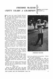 FREDDIE McLEOD -FIFTY YEA.RS A CHAMPION