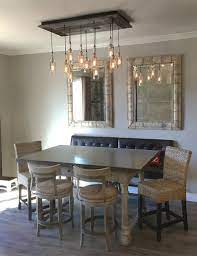 Oversized Reclaimed Wood Wine Bottle Chandelier Dining Room Lighting Wine Bar Lighting Dinning Room Lighting Dining Room Lighting Room Lights