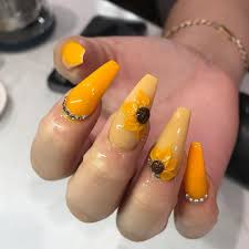 Share you most favorite yellow nail art ideas. 55 Cute Yellow Sunflower Nail Designs For 2020