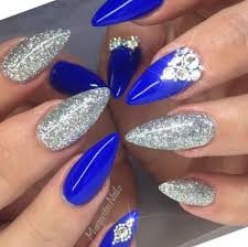See more ideas about nail designs, silver nail designs, silver nails. 32 Blue And Silver Acrylic Nail Designs Nails Pix