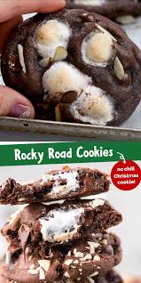 Rocky Road Cookies Soft And Chewy Rocky Road Cookies Will Hit The Spot And Remind You Of Your Favo Cookie Recipes Cookie Recipes Unique Rocky Road Cookies