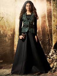 Jennifer Winget Style Bollywood Anarkali Suits Online Inddus Com Gown With Jacket Designer Dresses Indian Casual Gowns