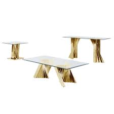 The perfect coffee table is supposed to look great while also fitting in well with the rest of the modern design in the room. Best Quality Furniture Modern Glass Coffee Table Sets W Spiral Base Overstock 32887957 Coffee Table End Table Console Table Silver Glass