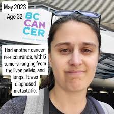 7 years. Countless scans, surgeries, and scares. Now living with metastatic  ovarian cancer, and still swimming, biking, running (and occasionally  swearing 😅). This journey hasn't been linear, pretty, or predictable. But  it