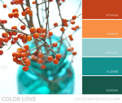It's made from blue (a color of tranquil stability) and green (optimistic color). Color Love Orange And Teal Designerblogs Com Living Room Turquoise Living Room Decor Colors Turquoise Color Palette