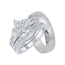 Sterling silver engagement rings and wedding bands are available in many varieties. Laraso Co His And Her Wedding Rings Set Sterling Silver Wedding Bands For Him And Her 12 11 Walmart Com Walmart Com