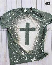 Check Out This Item In My Etsy Shop Https Www Etsy Com Listing 741549077 Bleached Cross T Shirt Bleach Washed Bleach Dye Shirts Tie Dye Diy Bleach Shirts
