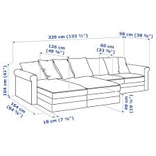 Gronlid Sectional 4 Seat With Chaise Sporda Natural Ikea Ikea Faux Leather Sectional Deep Seat Cushions