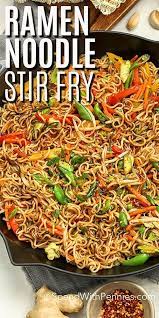 Easy Ramen Stir Fry Spend With Pennies In 2020 Noodle Recipes Easy Easy Ramen Ramen Stir Fry
