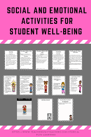 Social And Emotional Activities For Student Well Being Bundle Student Activities Emotional Intelligence Activities Emotions